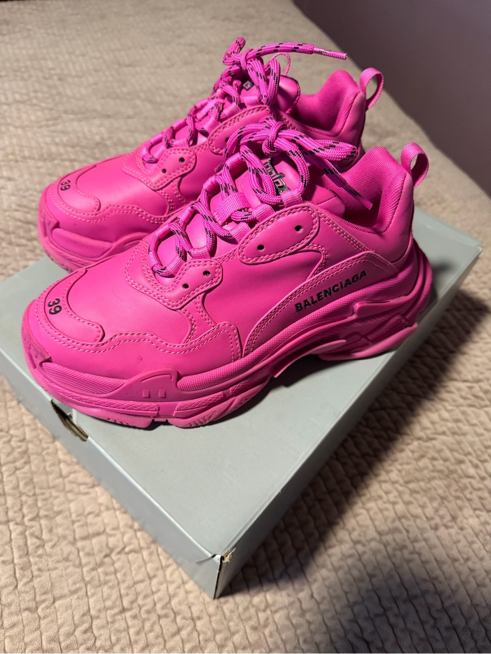 Balenciaga Pink Triple S Sneakers